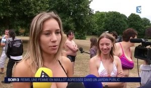 Manifestation en maillot de bain après l'agression d'une jeune femme à Reims