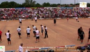 Mène 2, finale France Quadrettes 2015, Sport Boules, Saint-Denis-lès-Bourg 2015