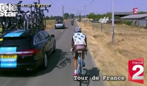 Tour de France - La terrible chute de Jean-Christophe Péraud lors de la 13ème étape - Vendredi 17 juillet 2015
