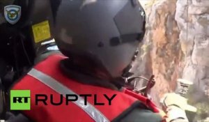 Le sauvetage d’un migrant syrien piégé dans les montagnes en Grèce