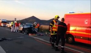 Face-à-face entre deux voitures sur la RN43, entre Loos-en-Gohelle et Mazingarbe le samedi 1er août 2015