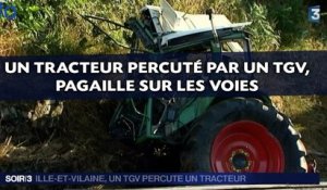 Un tracteur percuté par un TGV, pagaille sur les voies