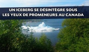Un iceberg se désintègre sous les yeux de promeneurs