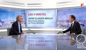 Les 4 Vérités - Jean-Claude Mailly : "Le ministère du Travail est secondaire"