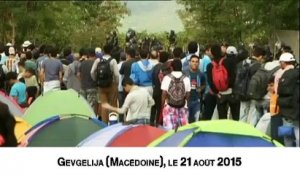Macédoine : des heurts entre migrants et policiers à la frontière grecque font cinq blessés légers