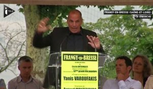 Les trublions Varoufakis et Montebourg à la fête de la Rose