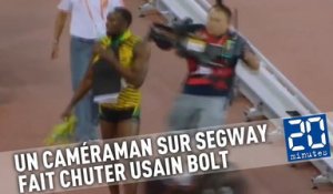 Un caméraman en Segway fauche Usain Bolt