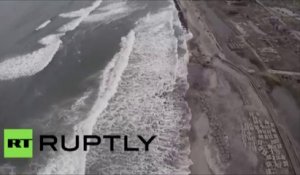 Un drone a survolé les zones interdites de la centrale nucléaire de Fukushima