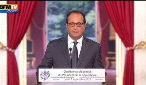François Hollande: "Il nous revient de faire des choix qui compteront pour le jugement de l'Histoire"