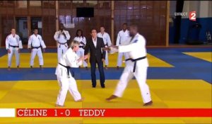 Stade 2 : l'improbable combat entre Teddy Riner et Céline Géraud sur le tatami