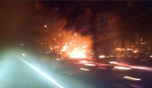 Californie : un automobiliste s’échappe d’un violent incendie
