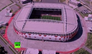 Otkrytie Arena, l’un des stades qui accueillera le mondial 2018, filmé par un drone