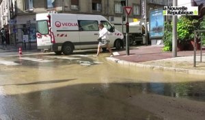 VIDEO. Blois : grosse inondation rue Denis-Papin