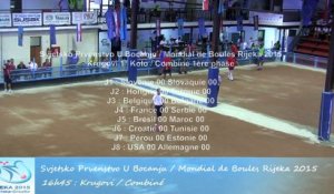 Combiné, premier tour / Krugovi, 1° Kolo, Sport Boules, Mondial Seniors, Rijeka 2015