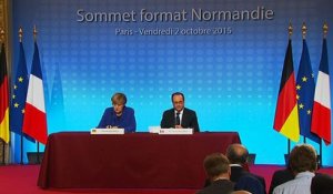 Déclaration conjointe avec Angela Merkel à l'issue du sommet Format Normandie