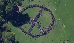 Un signe de paix géant à Central Park pour rendre hommage à Lennon