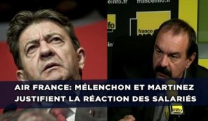 Air France: Mélenchon et Martinez  justifient la réaction des salariés