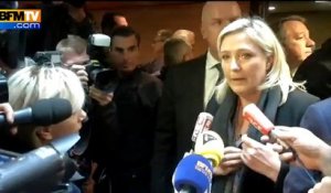 Marine Le Pen: "Je suis venue défendre la liberté d'expression"