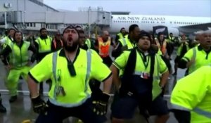 All Blacks : haka de bienvenue sur le tarmac de l'aéroport