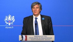 Point de presse de Stéphane Le Foll, le 5 novembre 2015
