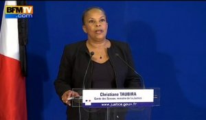 Attentats de Paris: Taubira salue le "courage et le sang-froid" des Français