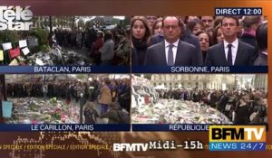 BFM, Midi-15h - La minute de silence en hommage aux victimes des attentats de Paris - Lundi 16 novembre 2015