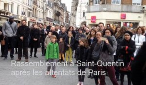 Rassemblement à Saint-Quentin après les attentats de Paris