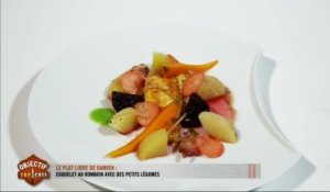 Le plat de Damien : coquelet au romarin avec des petits légumes