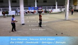 Barrages poule, Combiné, Sport Boules, Euro Féminin, Saluzzo 2015