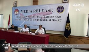 Air Asia: le crash dû à une pièce et à la réaction des pilotes