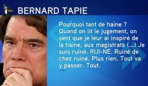 Bernard Tapie dit être ruiné et abattu