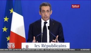 Régionales 2015 : Nicolas Sarkozy refuse « toute fusion et tout retrait de liste » pour le second tour