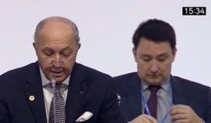 Laurent Fabius appelle à un accord «juridiquement contraignant, ambitieux»