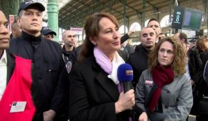 Ségolène Royal teste les portiques de sécurité Gare du Nord