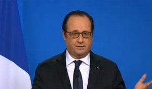 Hollande souhaite «la concorde pour l'intérêt du pays»
