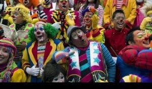 People Dressed Clown Convention in Mexico - Funniest Festival