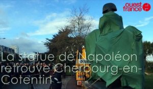 La statue de Napoléon retrouve Cherbourg-en-Cotentin