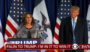 Sarah Palin soutient Donald Trump : le discours en 1 minute
