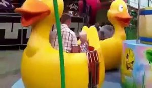 Accident de canard dans un parc d'attractions