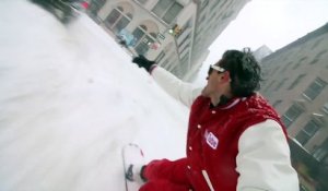 Petite promenade en snowboard dans les rues de New York