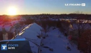 États-Unis : une ville recouverte par la neige après le passage de «Snowzilla»