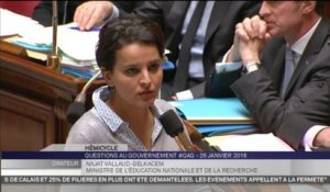 Un député LR critique la "complaisance" de Najat Vallaud-Belkacem sur Canal +