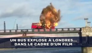 Un bus explose à Londres pour le tournage d'un film, panique sur Internet