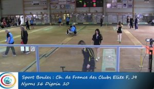 Tir rapide en double, troisième tour, Club Elite Féminin, J9, Nyons vs Digoin, Sport Boules, saison 2015-2016
