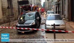 Une cheminée s'effondre dans le centre-ville de Troyes