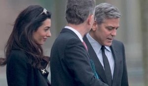 George et Amal Clooney rencontre Angela Merkel pour parler de la crise des réfugiés