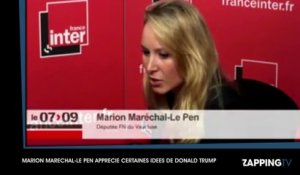 Marion Maréchal-Le Pen fan de Donald Trump, elle valide certaines de ses idées (Vidéo)