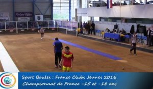 Tour de simple et tradipoint, demi-finales -15 et -18 ans, France Clubs Jeunes, Eybens 2016