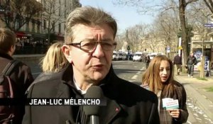 Jean-Luc Mélenchon s'exprime en direct de la manifestation du 17 mars