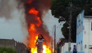 Énorme explosion d'une citerne de gaz au Brésil